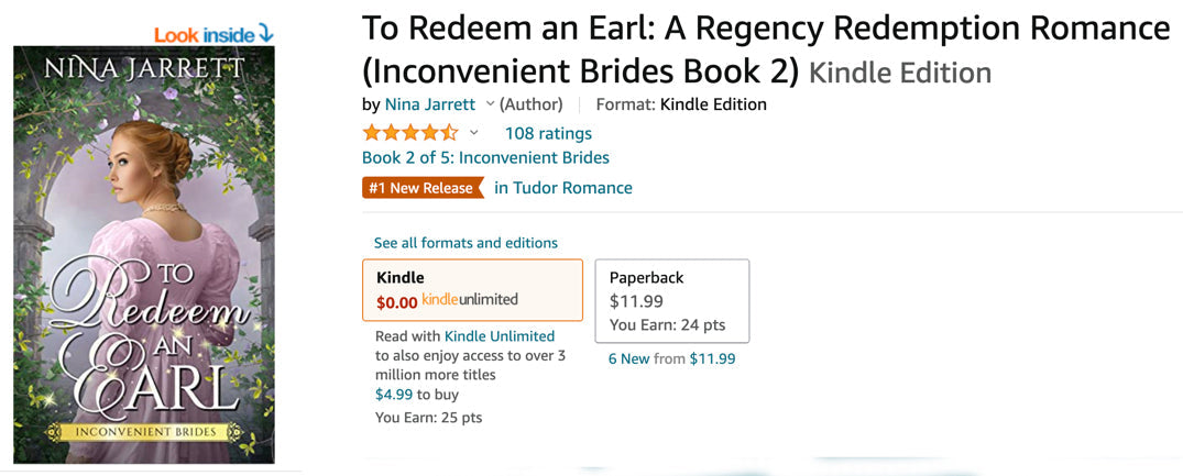 To Redeem an Earl (Book 2 - ebook)